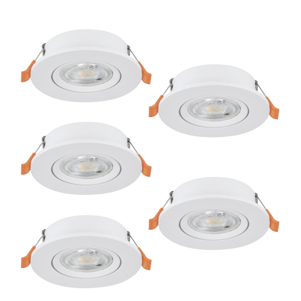 Eglo Set van 5 inbouwspotsBarranco wit Ø 9cm - 3-staps CCT - 902263